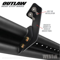 Westin 05-19 Toyota Tacoma Double Cab Outlaw Nerf Step Bars - 58-52775