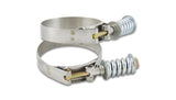 Vibrant SS T-Bolt Clamps Pack of 2 Size Range: 5.28in to 5.58in OD For use w/ 5in ID Coupling - 27850