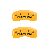 MGP 4 Caliper Covers Engraved Front & Rear Acura Yellow Finish Black Char 2017 Acura ILX - 39020SACUYL