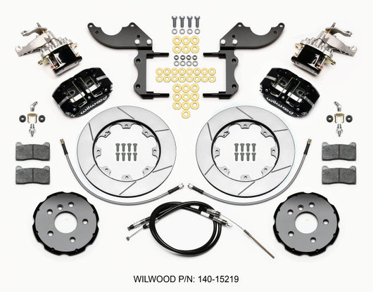 Wilwood Dynapro Radial4 / MC4 Rear Kit 12.19 2014-2015 Mini Cooper w/Lines & Cables - 140-15219
