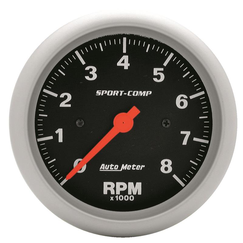 Autometer Sport-Comp 3-3/8 inch 8000 RPM Electronic In Dash Tach - 3991