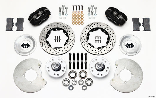 Wilwood Forged Dynalite Front Kit 11.00in Drilled 37-48 Ford Psgr. 360 Plate Mount - 140-11014-D