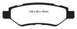 EBC 08-13 Cadillac CTS 3.0 Redstuff Rear Brake Pads - DP31829C