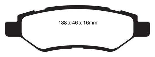 EBC 08-13 Cadillac CTS 3.0 Redstuff Rear Brake Pads - DP31829C