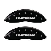 MGP 4 Caliper Covers Engraved Front & Rear Hummer Black finish silver ch - 52002SHUMBK