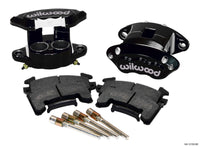 Wilwood D154 Front Caliper Kit - Black 1.62 / 1.62in Piston 0.81in Rotor - 140-12100-BK
