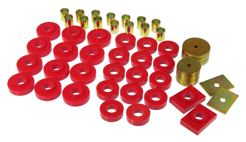 Prothane 55-57 Chevy Full Sedan Body Mount - Red - 7-129