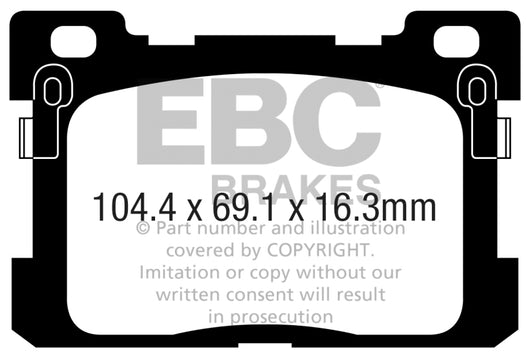 EBC 2017+ Genesis G90 5.0L Greenstuff Rear Brake Pads - DP23077