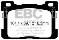 EBC 2017+ Genesis G90 5.0L Ultimax2 Rear Brake Pads - UD1976