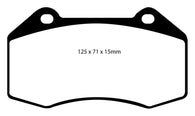 EBC 07-08 Chevrolet Cobalt 2.0 Supercharged (SS) Yellowstuff Front Brake Pads - DP41539R