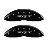 MGP 4 Caliper Covers Engraved Front & Rear SRT Black finish silver ch - 32006SSRTBK