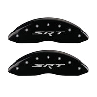 MGP 4 Caliper Covers Engraved Front & Rear SRT Black finish silver ch - 12088SSRTBK