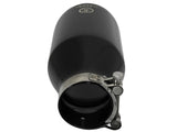 aFe MACH Force-Xp 409 SS Clamp-On Exhaust Tip 2.5in. Inlet / 4.5in. Outlet / 9in. L - Black - 49T25454-B09