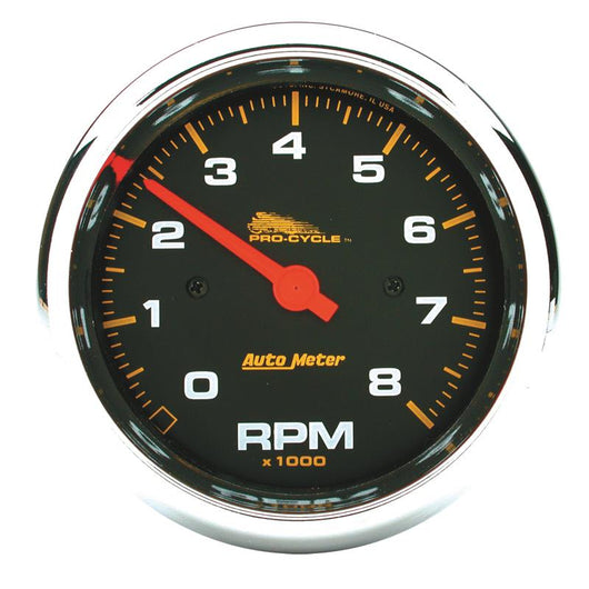 Autometer Pro-Cycle Gauge Tach 3 3/4in 8K Rpm 2&4 Cylinder Black - 19300