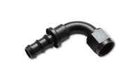 Vibrant -6AN Push-On 90 Deg Hose End Fitting - Aluminum - 22906