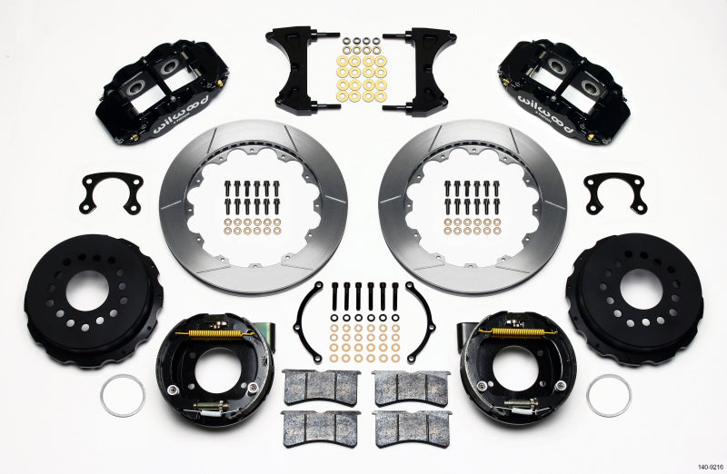 Wilwood Narrow Superlite 4R Rear P-Brk Kit 12.88in Small Ford 2.66in Offset - 140-9216