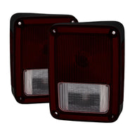 Xtune Jeep Wrangler 2007-2013 OEM Style Tail Lights -Red Smoked ALT-JH-JW07-OE-RSM - 9034138