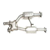 BBK 94-95 Mustang 5.0 Short Mid X Pipe With Catalytic Converters 2-1/2 For BBK Long Tube Headers - 1672
