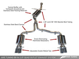 AWE Tuning Audi B8 A4 Touring Edition Exhaust - Quad Tip Diamond Black Tips - 3015-43020