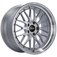 BBS LM 19x11 5x130 ET50 CB71.6 Diamond Silver Center Diamond Cut Lip Wheel - LM282DSPK