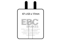 EBC 59-65 Aston Martin DB4 3.7 Vantage Yellowstuff Front Brake Pads - DP4120R