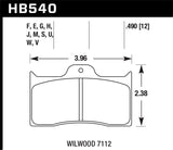 Hawk Wilwood DTC-60 Brake Pads - HB540G.490