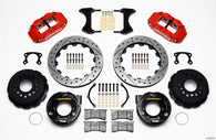 Wilwood Narrow Superlite 4R Rear P-Brk Kit 12.88in Drilled Red Small Ford 2.50in Offset - 140-9220-DR