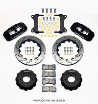 Wilwood AERO6 Front Hat Kit 14.00 Drilled 63-87 C10 w/ Wilwood Pro Spindles - 140-15305-D