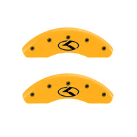 MGP 2 Caliper Covers Engraved Front Circle K/Kia Yellow Finish Black Char 2018 Kia Rio - 21190FCRKYL