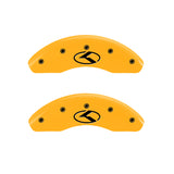 MGP 4 Caliper Covers Engraved Front & Rear MGP Yellow Finish Black Characters 2018 Tesla S - 56003SMGPYL