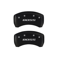 MGP Rear set 2 Caliper Covers Engraved Rear Boss Red finish silver ch - 10010RBSSRD