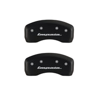MGP 4 Caliper Covers Engraved Front & Rear Impala Red finish silver ch - 14050SIMPRD
