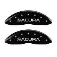 MGP 4 Caliper Covers Engraved Front & Rear Acura Black Finish Silver Char 2017 Acura RDX - 39022SACUBK