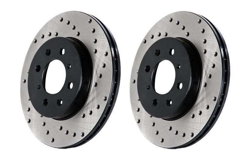StopTech Sport Cross Drilled Brake Rotor - Rear Right - 128.34147R