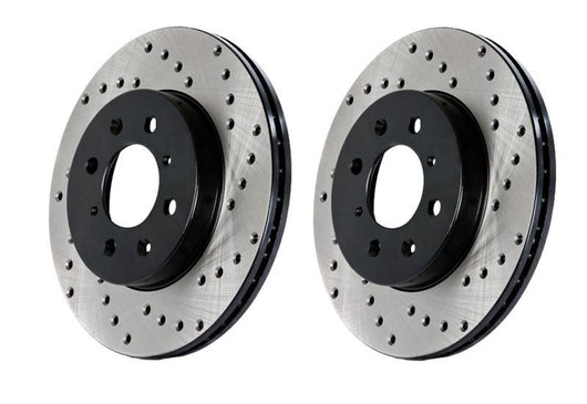 StopTech Sport Cross Drilled Brake Rotor - Rear Right - 128.34147R