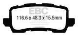 EBC 13+ Acura RLX 3.5 Yellowstuff Rear Brake Pads - DP43018R