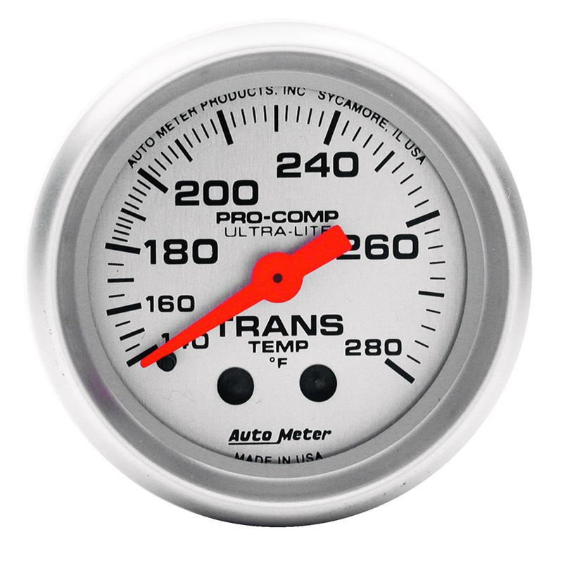 Autometer Ultra-Lite 52mm 140-280 Deg F Mechanical Transmission Temp Gauge - 4351