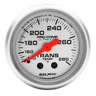 Autometer Ultra-Lite 52mm 140-280 Deg F Mechanical Transmission Temp Gauge - 4351