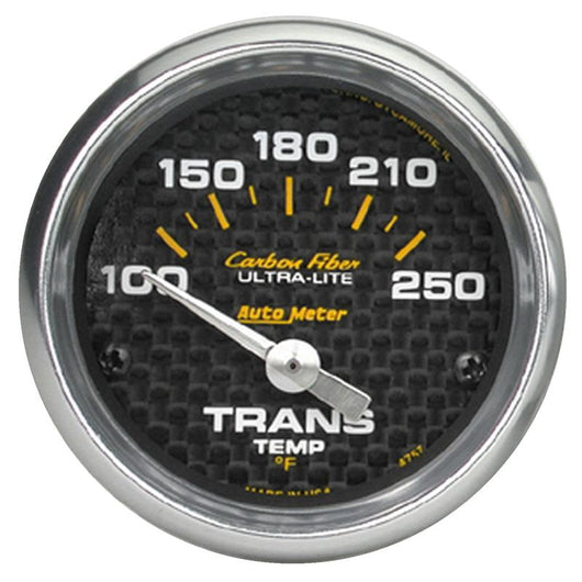 Autometer Carbon Fiber 52mm 100-250 Deg F Electronic Trans Temperature Gauge - 4757