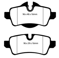 EBC 07-14 Mini Hardtop 1.6 Ultimax2 Rear Brake Pads - UD1309