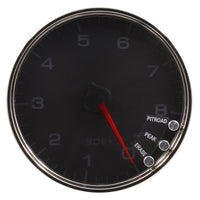 Autometer Spek-Pro Gauge Tachometer 5in 8K Rpm W/Shift Light & Peak Mem Black/Chrome - P23831