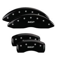 MGP 4 Caliper Covers Engraved Front & Rear MGP Black finish silver ch - 35007SMGPBK