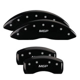 MGP 4 Caliper Covers Engraved Front & Rear MGP Black finish silver ch - 10005SMGPBK