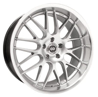 Enkei Lusso 18x7.5 42mm Offset 5x100 Bolt Pattern 72.6 Bore Hyper Silver w/ Machined Lip Wheel - 469-875-8042HS