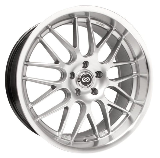 Enkei Lusso 18x7.5 42mm Offset 5x100 Bolt Pattern 72.6 Bore Hyper Silver w/ Machined Lip Wheel - 469-875-8042HS