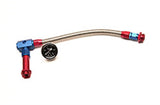 Russell Performance -6 AN to 3/8in Female NPT ProFlex Holley 4150 Dual Inlet Carb Kit (Red/Blue) - 641100
