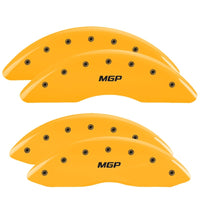 MGP 4 Caliper Covers Engraved Front & Rear MGP Yellow finish black ch - 13083SMGPYL
