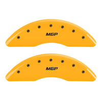 MGP 4 Caliper Covers Engraved Front & Rear MGP Yellow finish black ch - 38017SMGPYL
