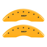 MGP 4 Caliper Covers Engraved Front & Rear MGP Yellow finish black ch - 22227SMGPYL