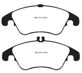EBC 12+ Mercedes-Benz C250 Coupe 1.8 Turbo Sport Edition Greenstuff Front Brake Pads - DP21991